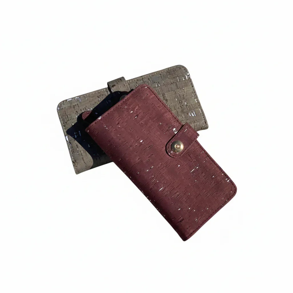 Large Cork Wallet - Lizzi | Vegan Leather with Zip Coin Compartment - The Cork Shop 