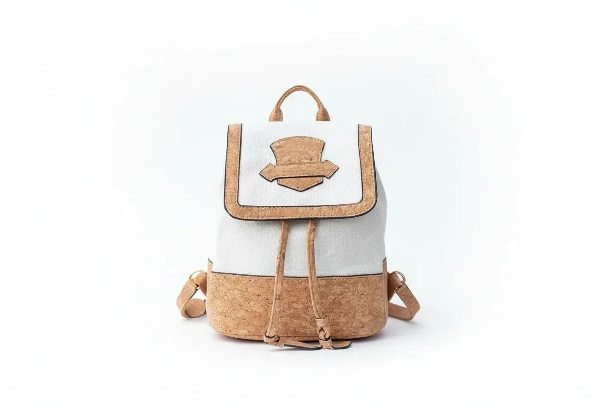 Lucy Cork Backpack - Convertible Crossbody Drawstring Bag - The Cork Shop 