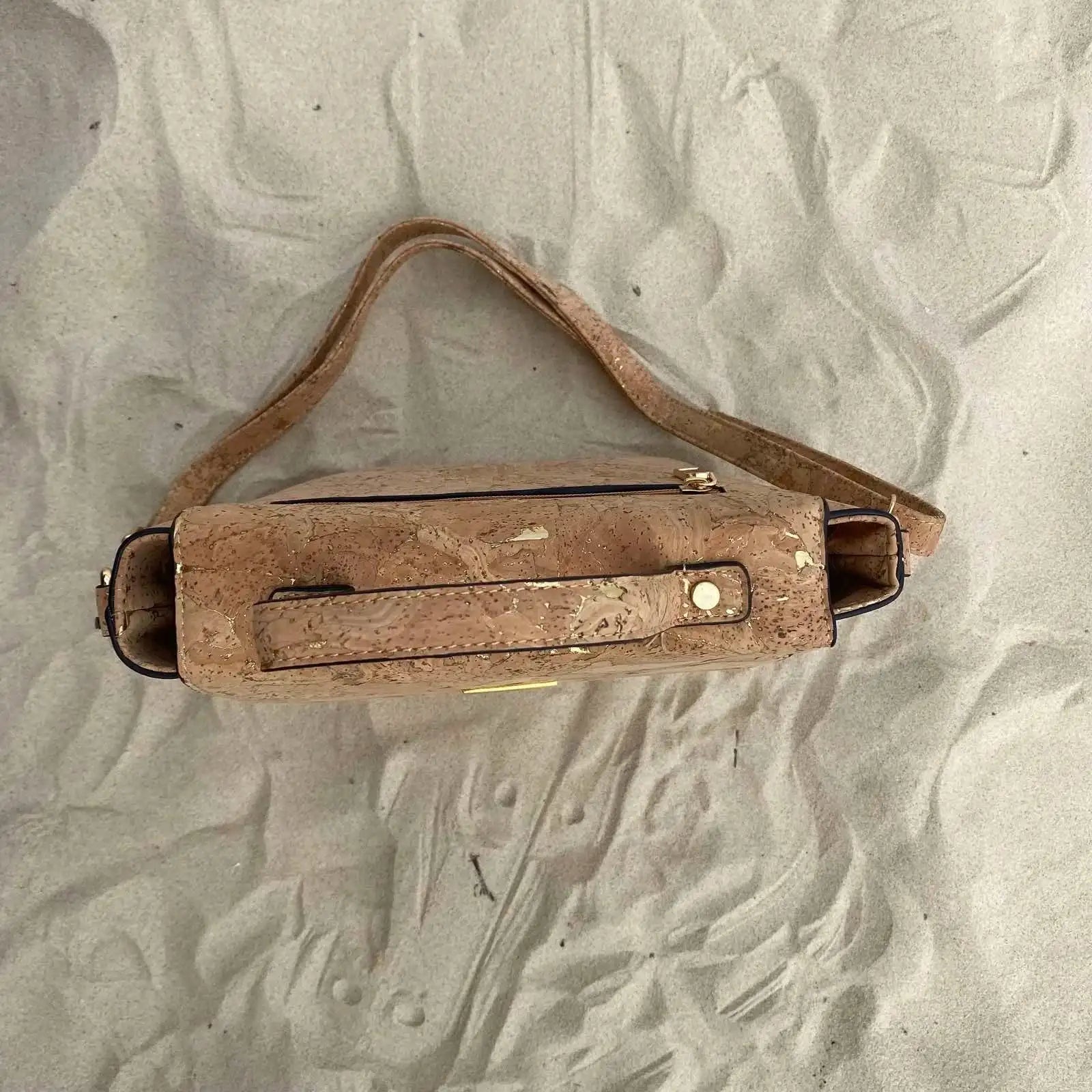 Best Seller~Cork Handbag with Gold - Miriam