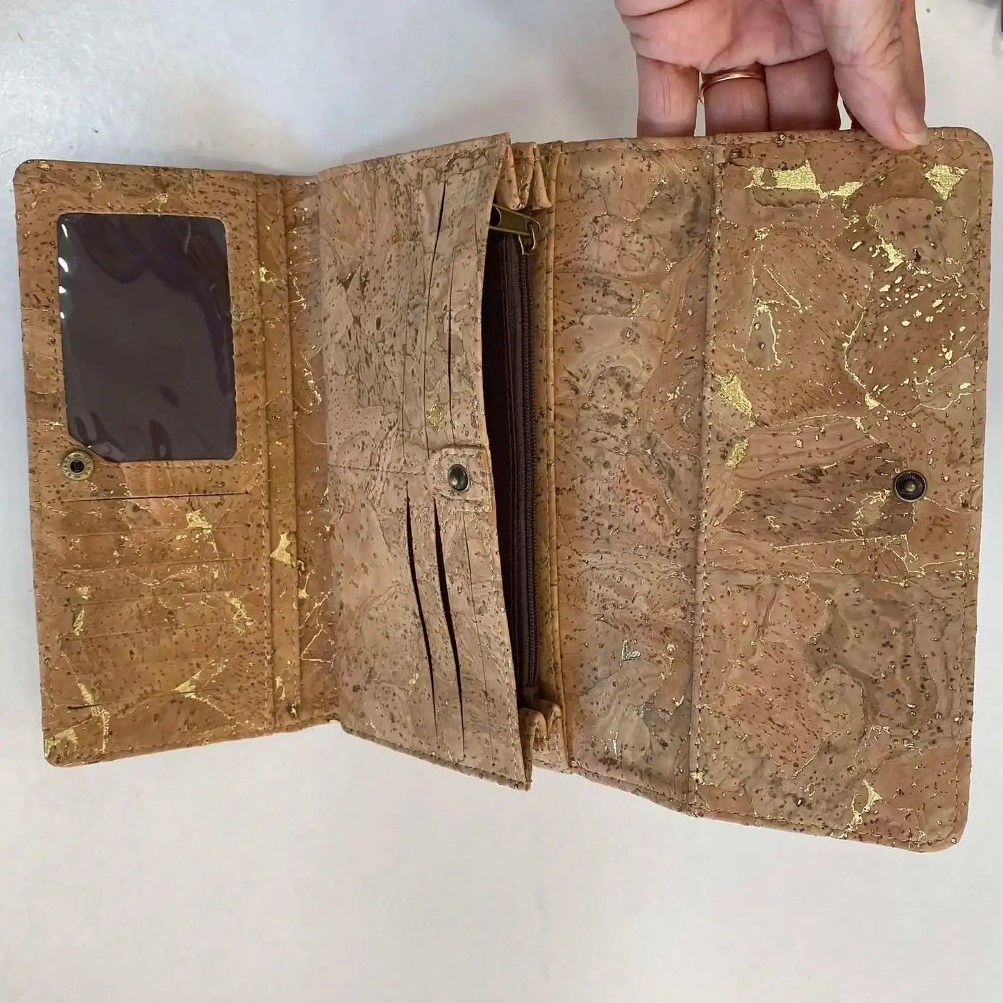 Wallet with Gold, Silver or Natural Cork - Ella
