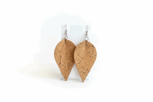 Natural Cork Earrings | Vegan - The Cork Shop 