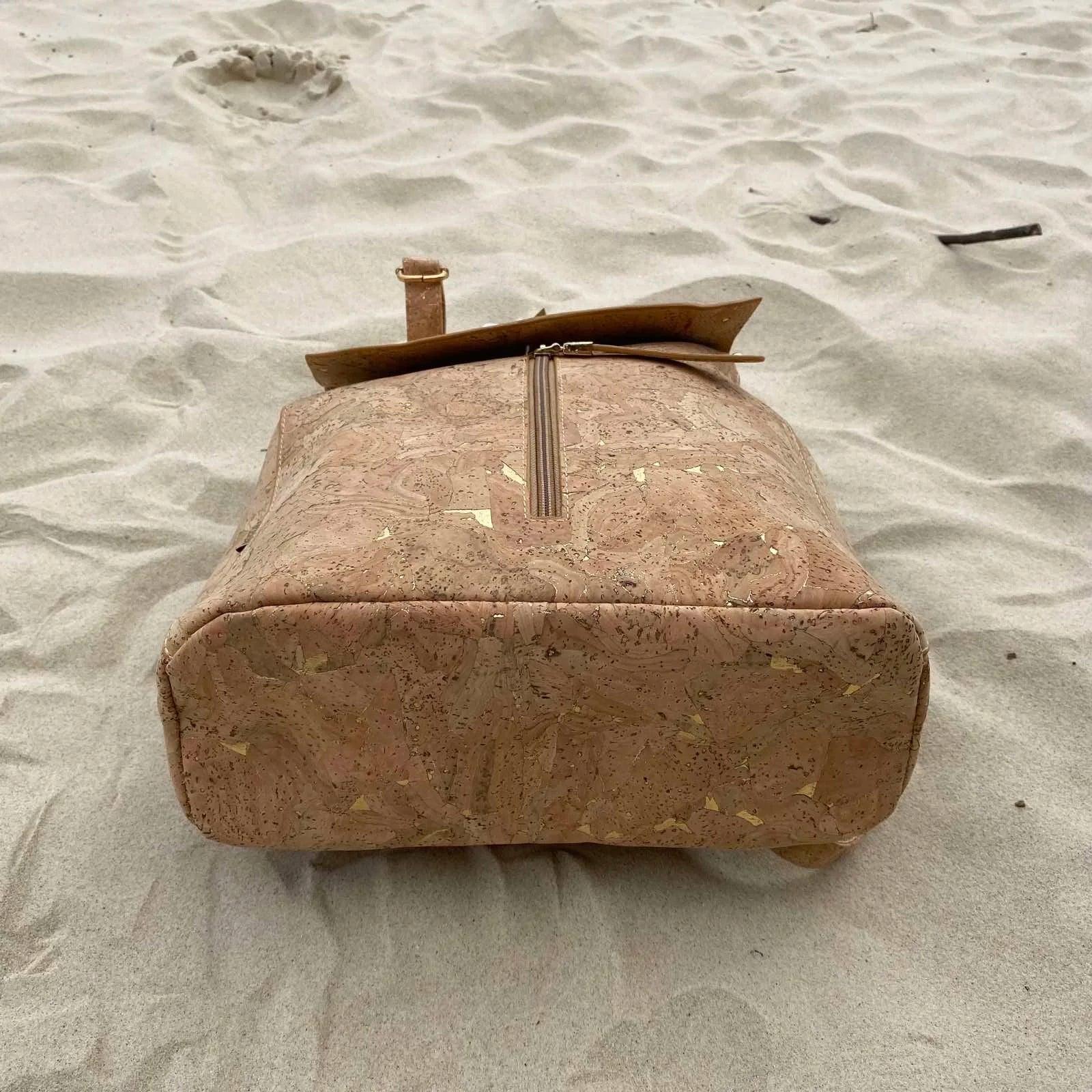 Gorgeous Gold Cork Backpack - Goldie | Premium Portuguese Cork - The Cork Shop 
