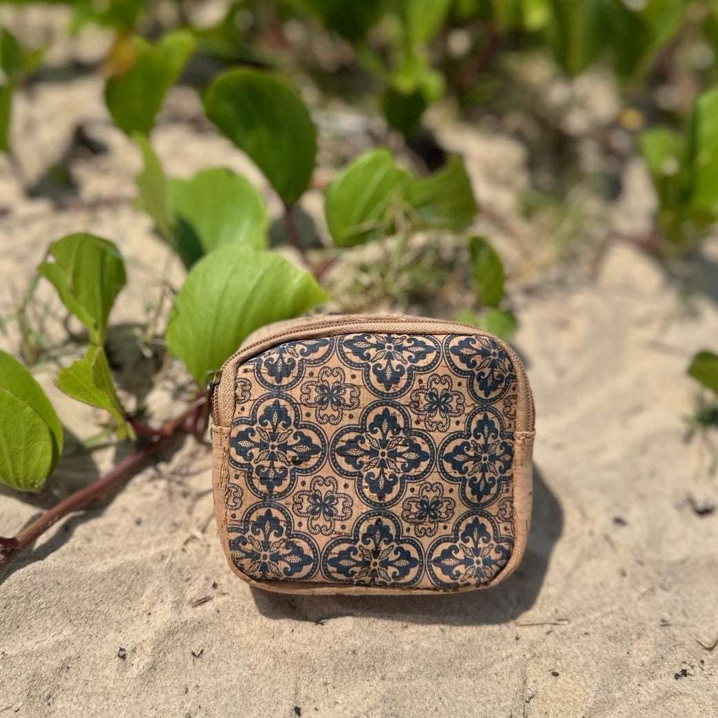 Square Cork Coin Purse - Vegan Leather Wallet