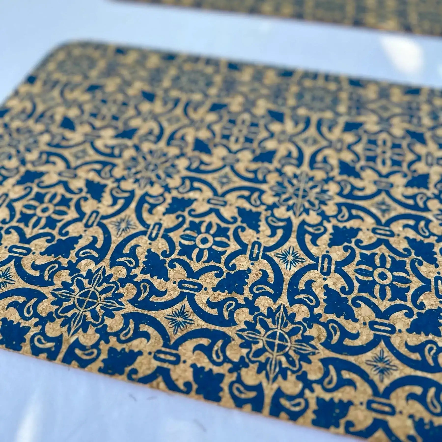 Blue pattern Cork Placemats
