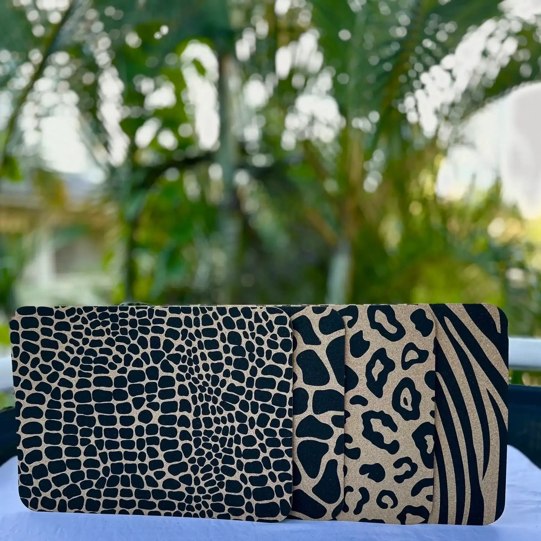 Wild Animal Print Cork placemats Set of 4