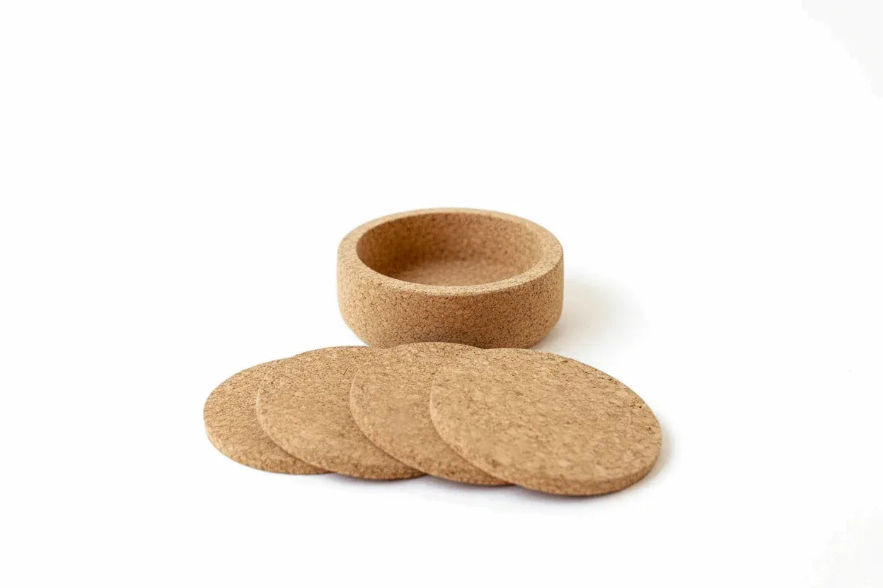 Cork Wine Bottle & Coaster Holder Set - 7 Pieces | Handcrafted in Portugal - The Cork Shop 