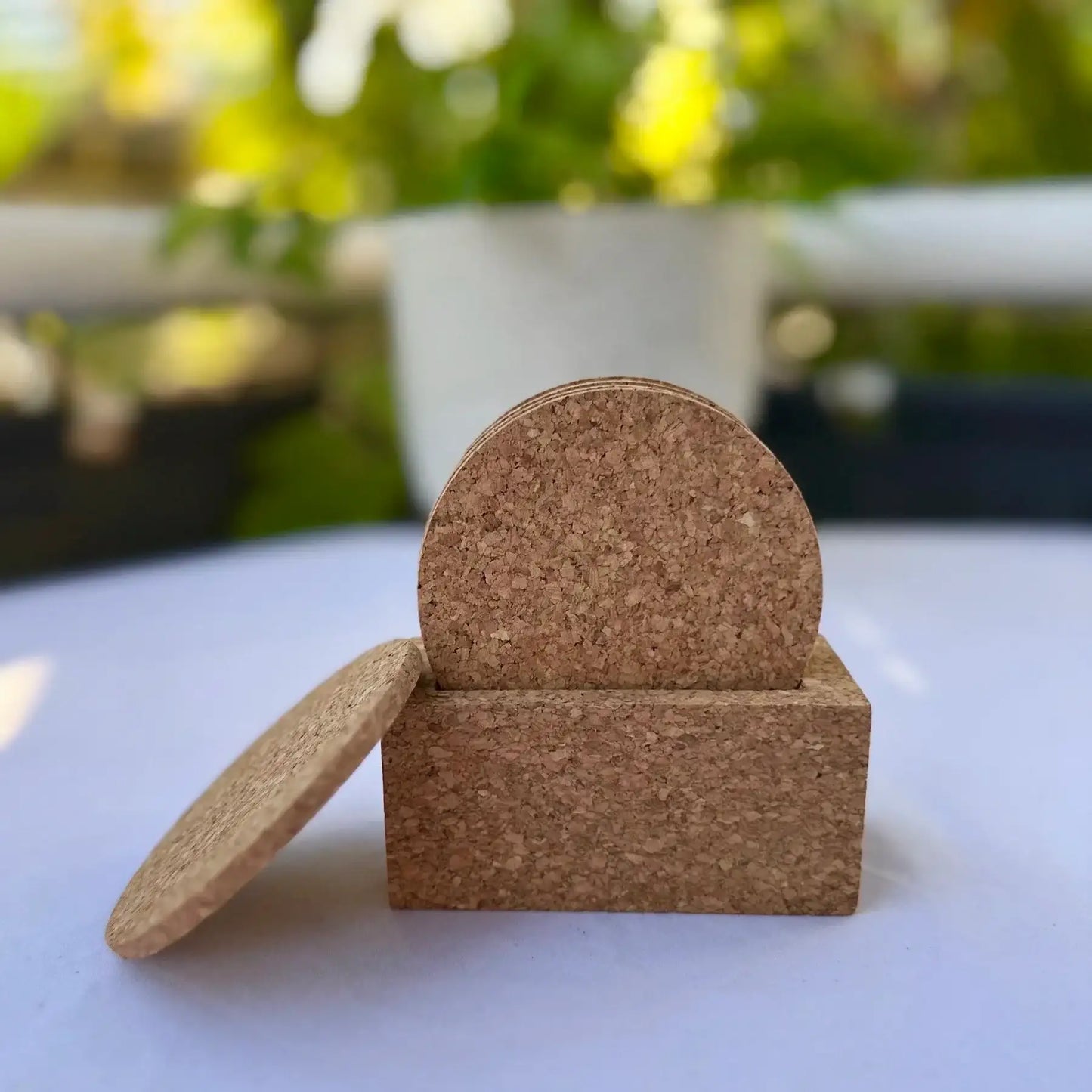 Natural Coaster holder 7 piece set