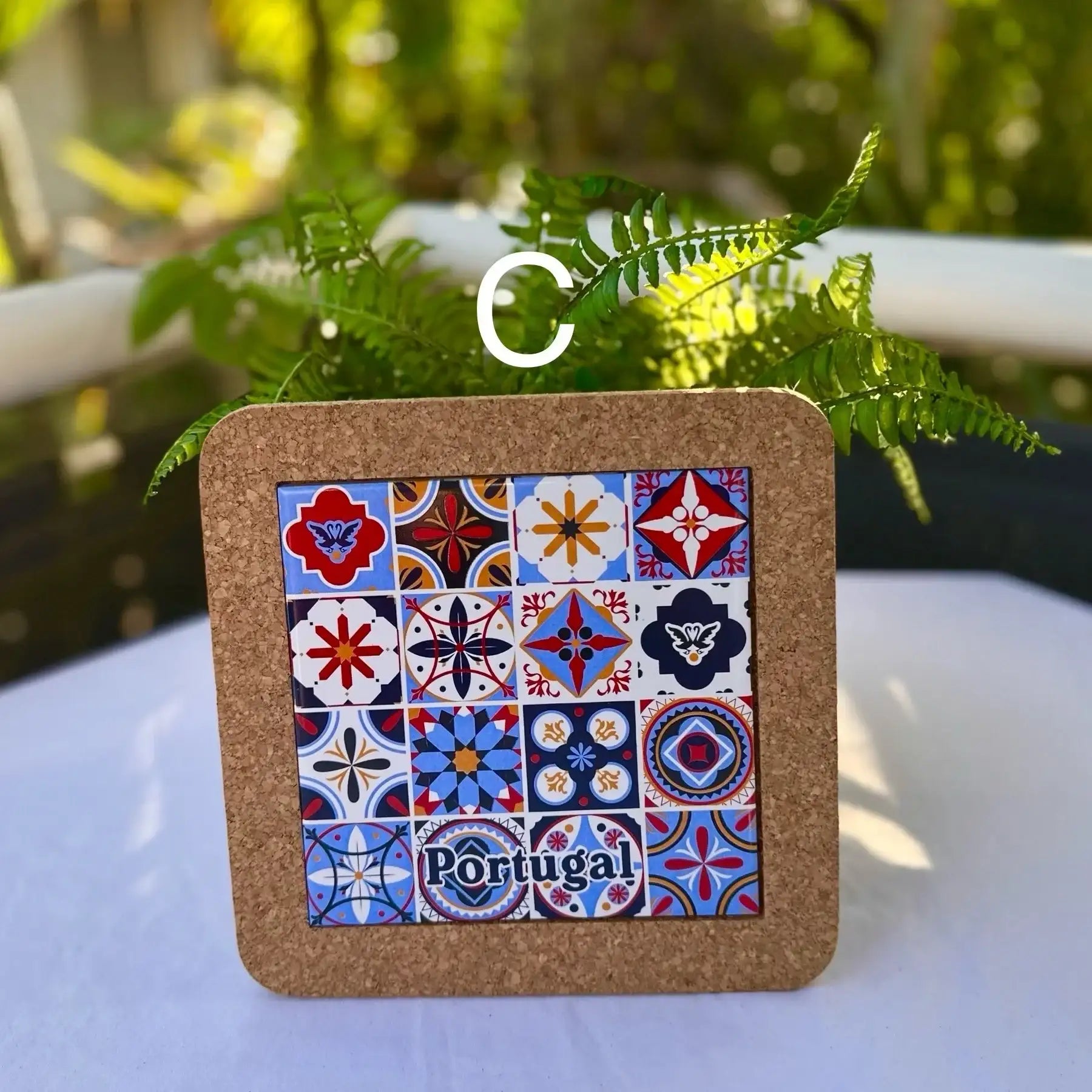 Stunning Portugal Tile Cork Trivet