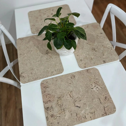 White Cork Placemats Set of 4