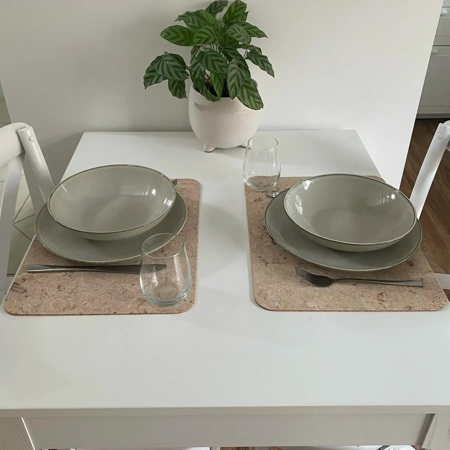 White Cork Placemats Set of 4