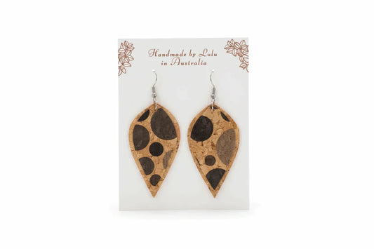 Handmade Cork Earrings by Lulu - Surgical Steel | Vegan - The Cork Shop 