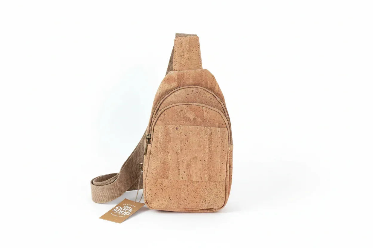 Miley Cork Sling Bag - Deluxe Crossbody Satchel in 3 Colors - The Cork Shop 