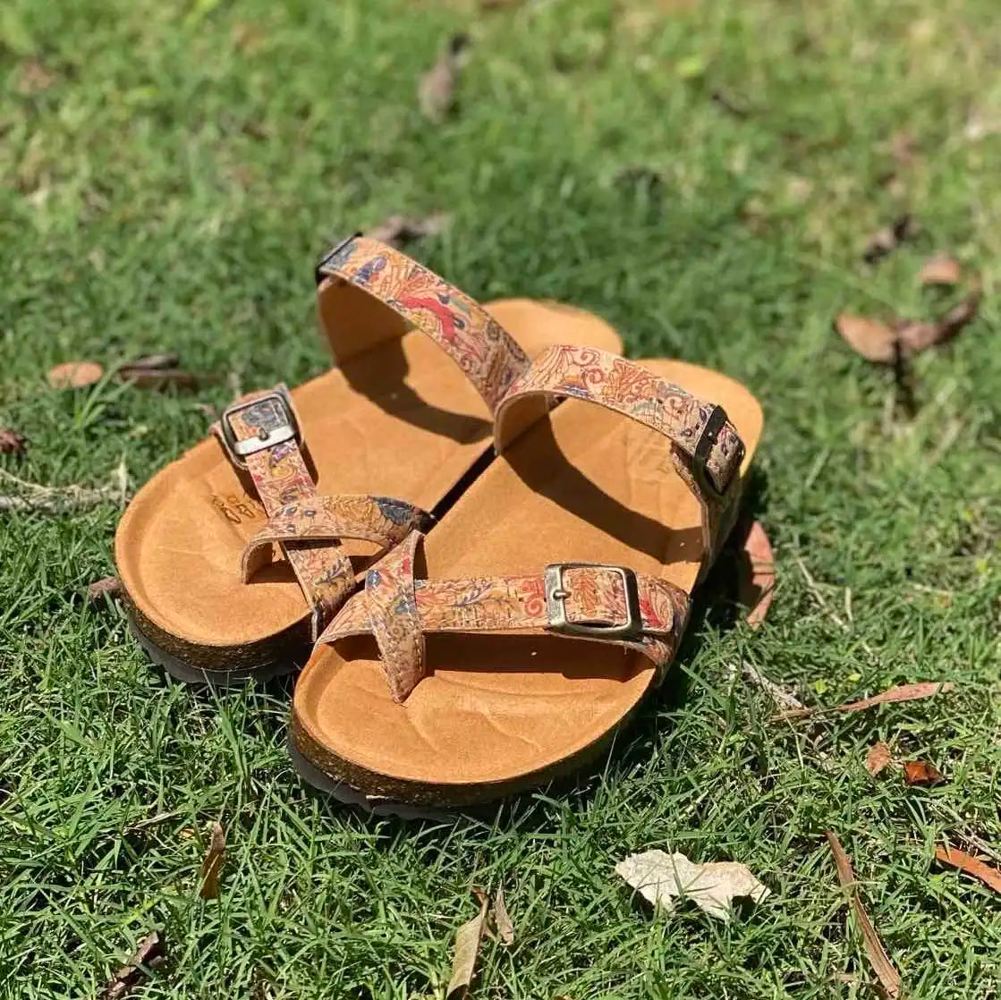 NEW~Floral Paisley-Loop Sandals