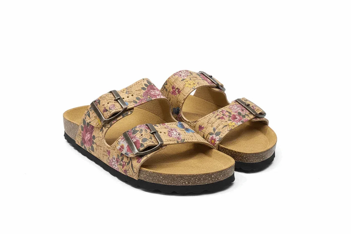 Floral Cork Sandals - The Cork Shop 
