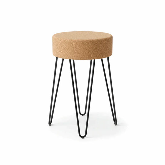 BRAGA- Cork and wrought iron Stool - The Cork Shop 