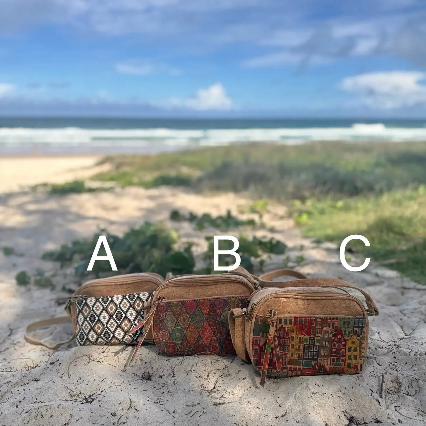 Franci Cork Handbag - Dual Compartment Crossbody & Shoulder Bag