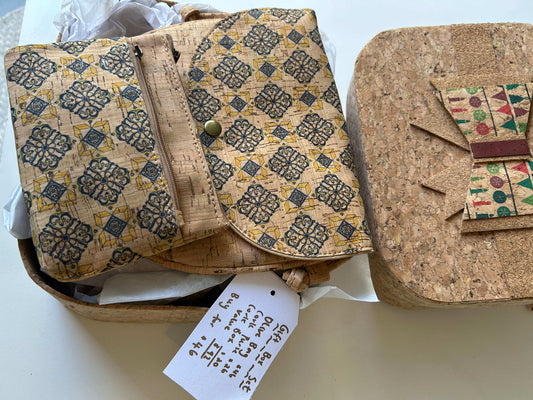 Christmas Gift Box Set - Cork Crossbody Bag & Purse