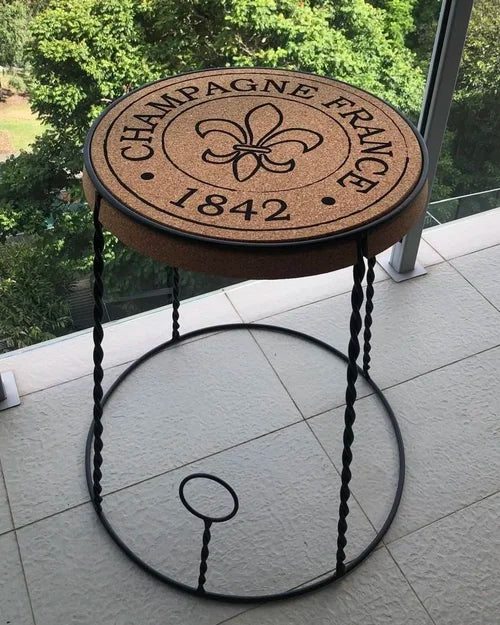 SINTRA- Cork and wrought iron TABLE