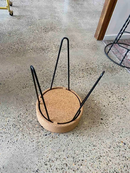 BRAGA- Cork and wrought iron Stool