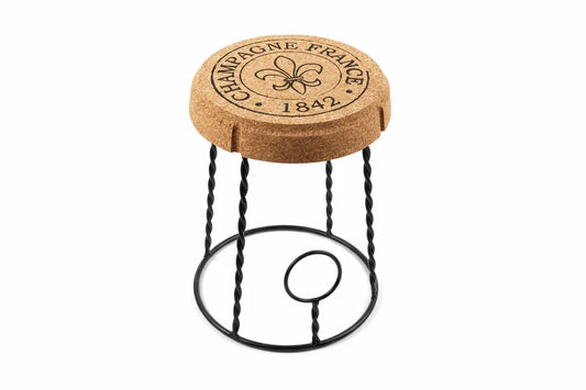 SINTRA- small cork and wrought iron Stool - The Cork Shop 