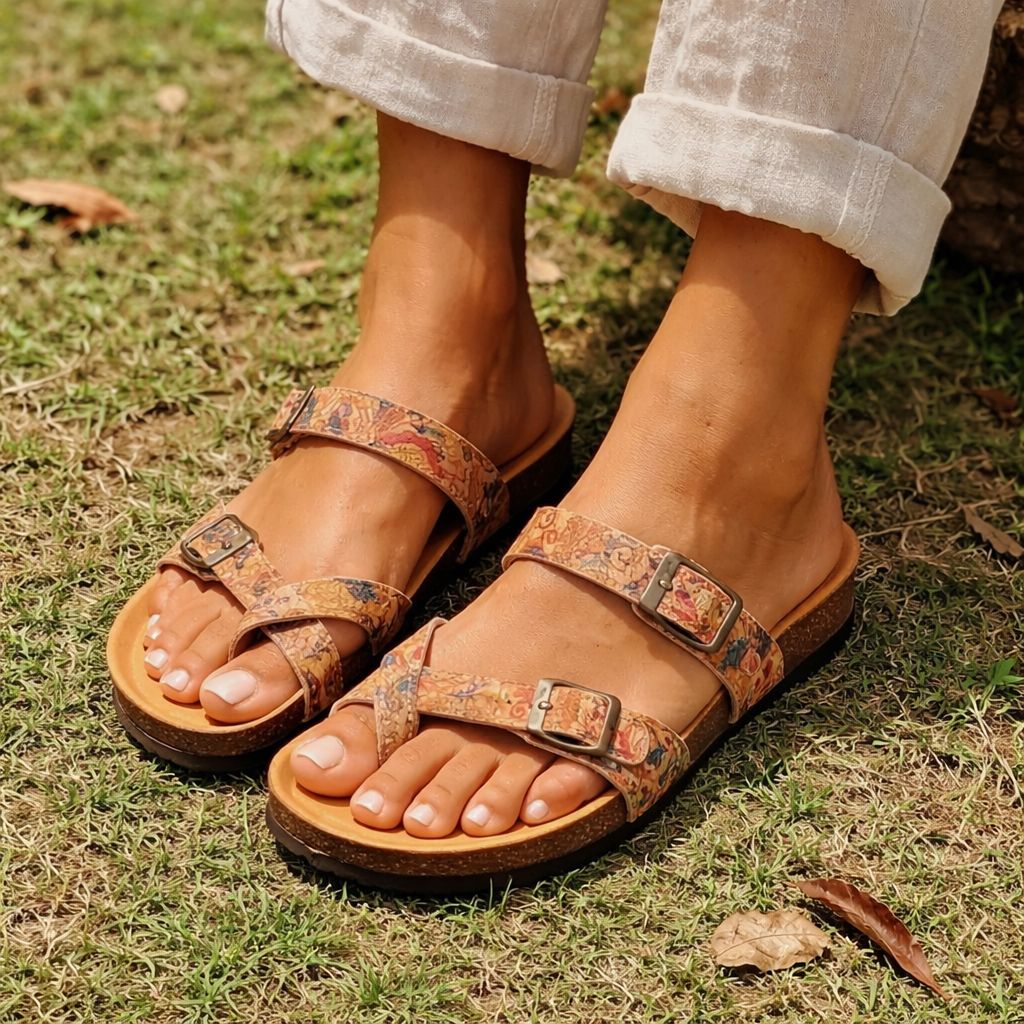 Paisley Cork Loop Sandals