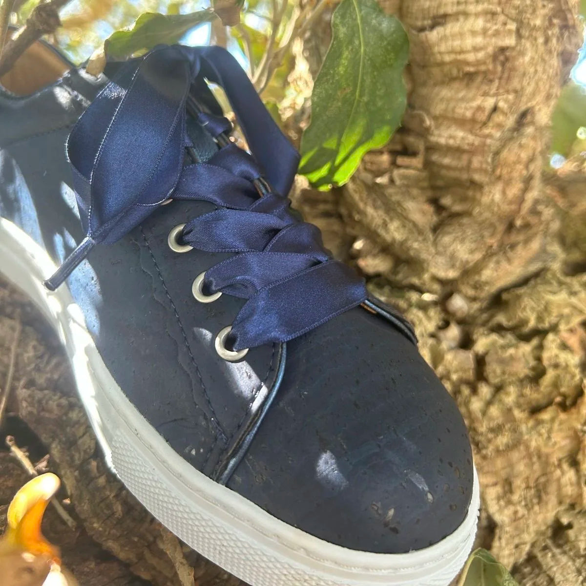 New~Navy Blue Cork Shoes