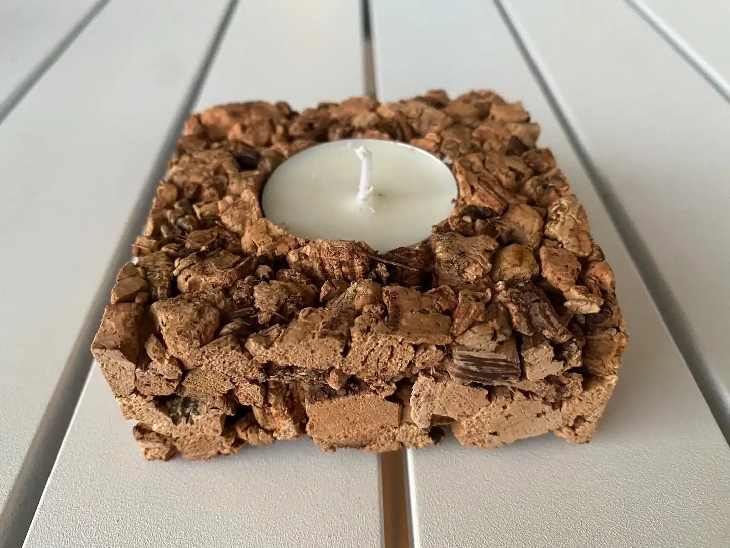 Natural Cork Tea Light Square