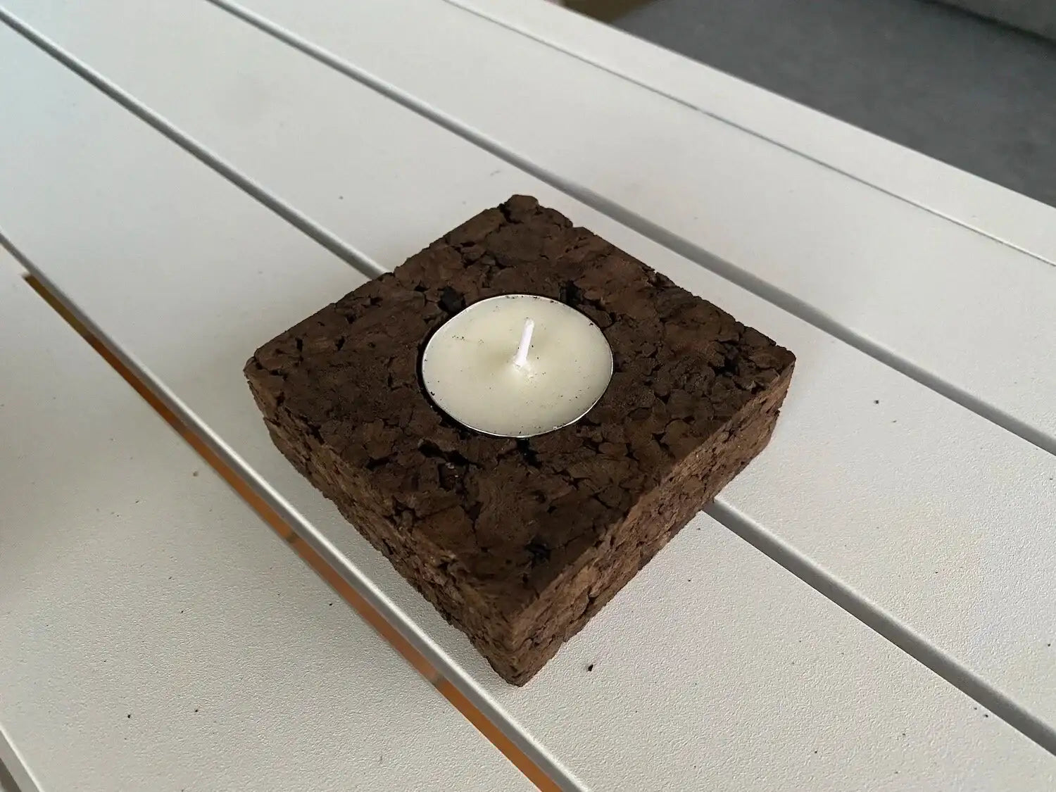 Natural Cork Tea Light Square
