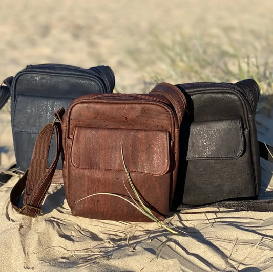 Cork Satchel Bag - Coco with Flap