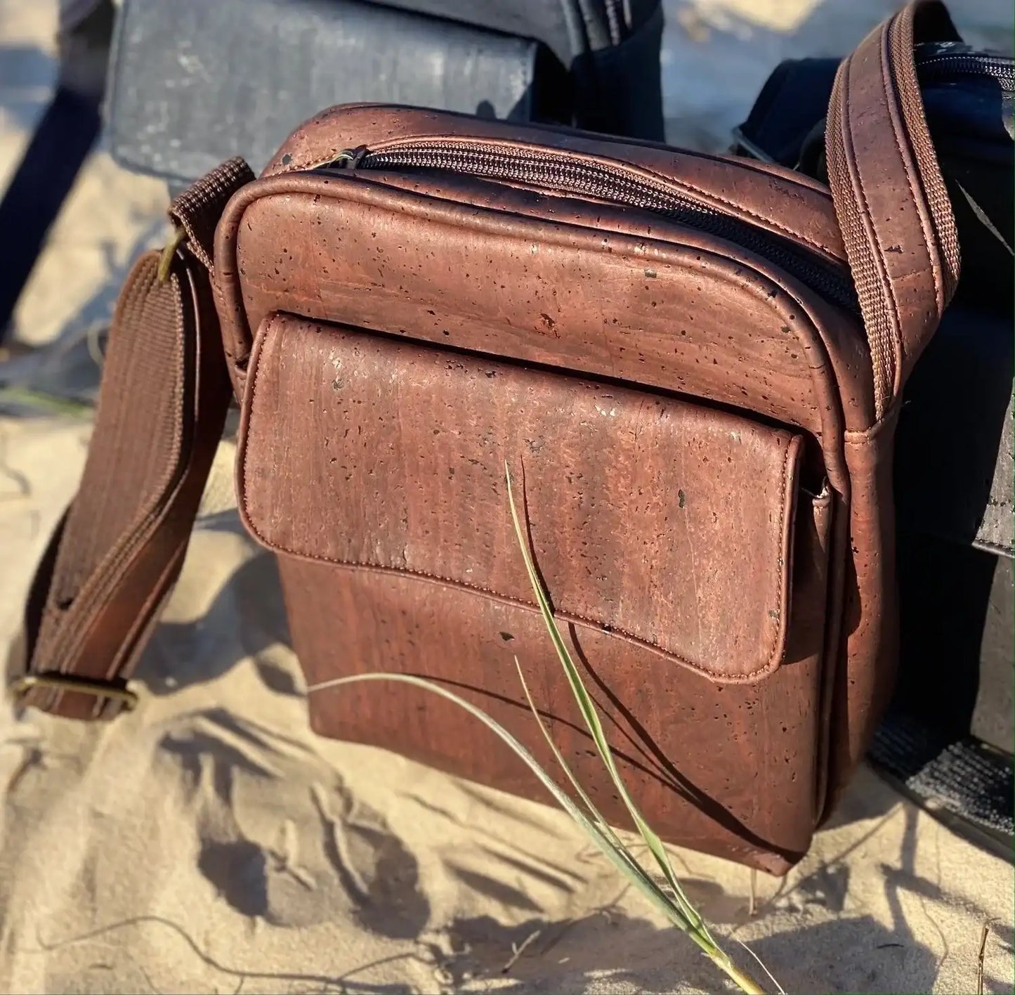 Cork Satchel Bag - Coco with Flap