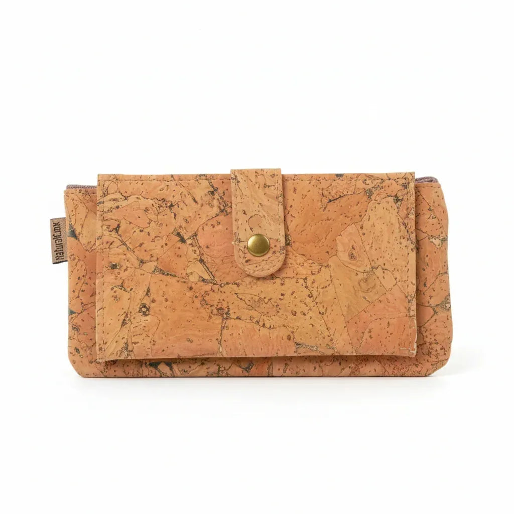 Cork Wallet with Gold or Silver Accent - Jesse - The Cork Shop 