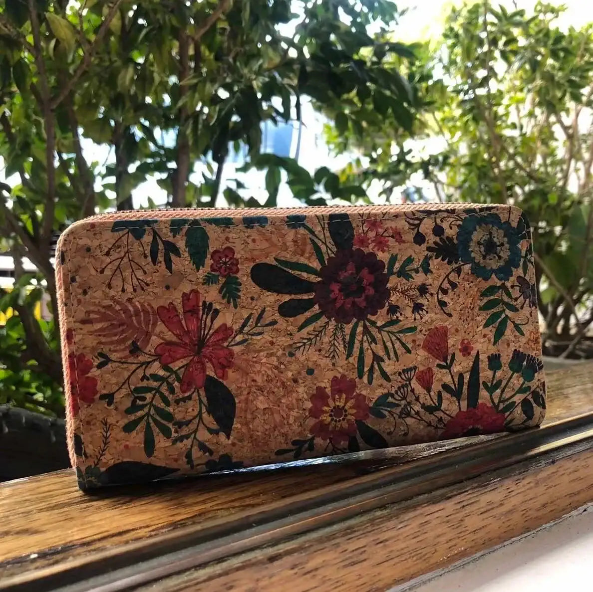 Cork Zip Wallet with Hand Strap - Kylie