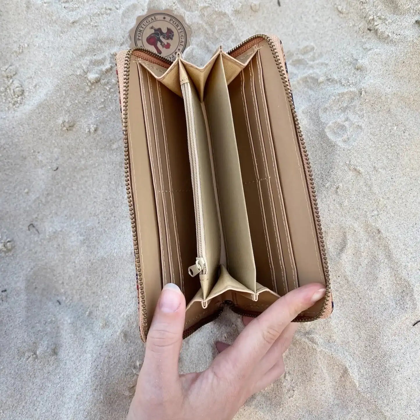 Cork Zip Wallet with Hand Strap - Kylie