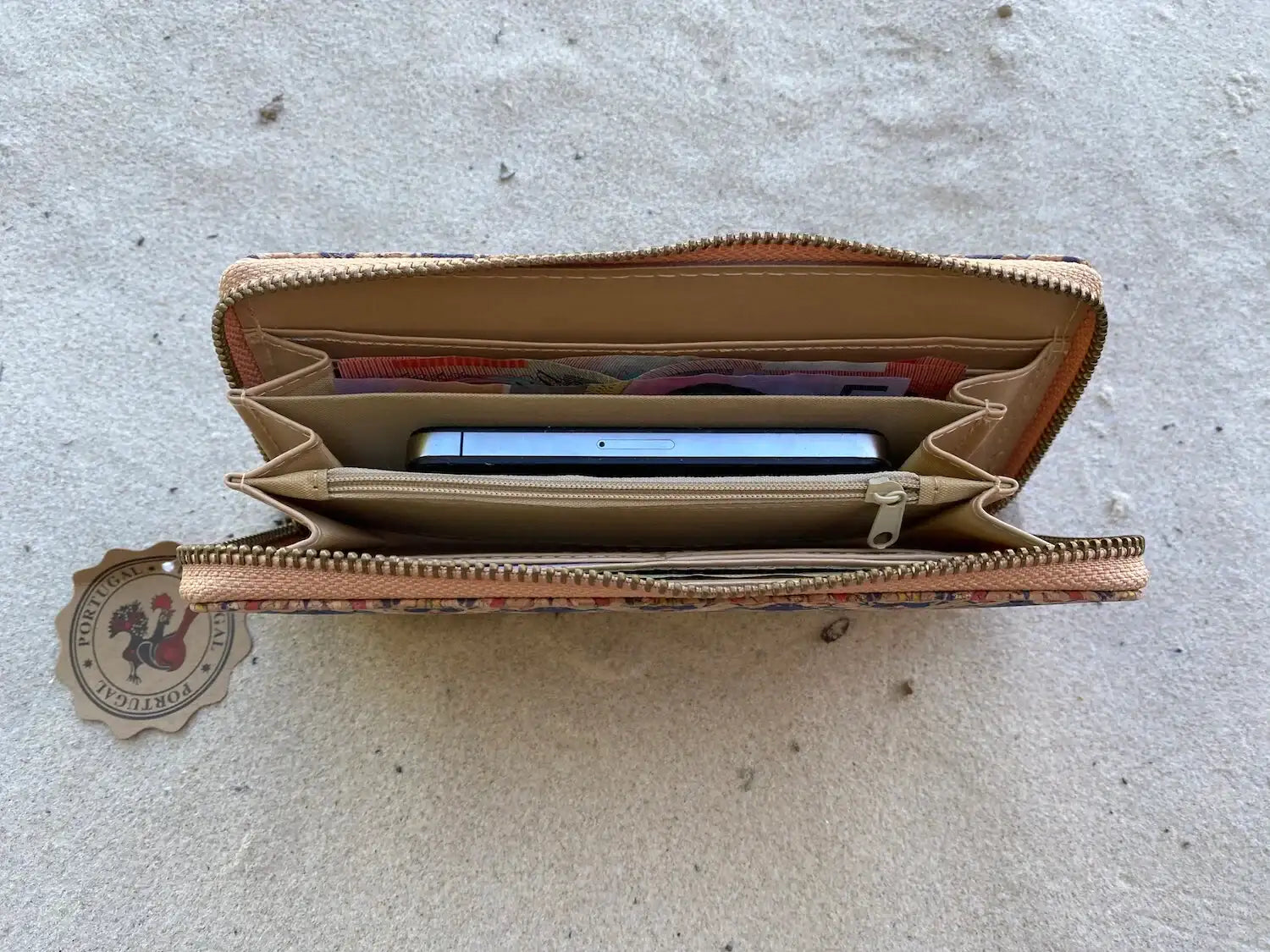 Cork Zip Wallet with Hand Strap - Kylie