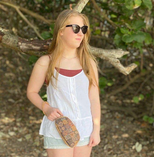 Natural Cork Case/Cosmetic bag- Tahlia