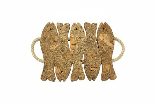 Cork and Rope Fish Trivet - Handcrafted in Portugal (3 Sizes) - The Cork Shop 