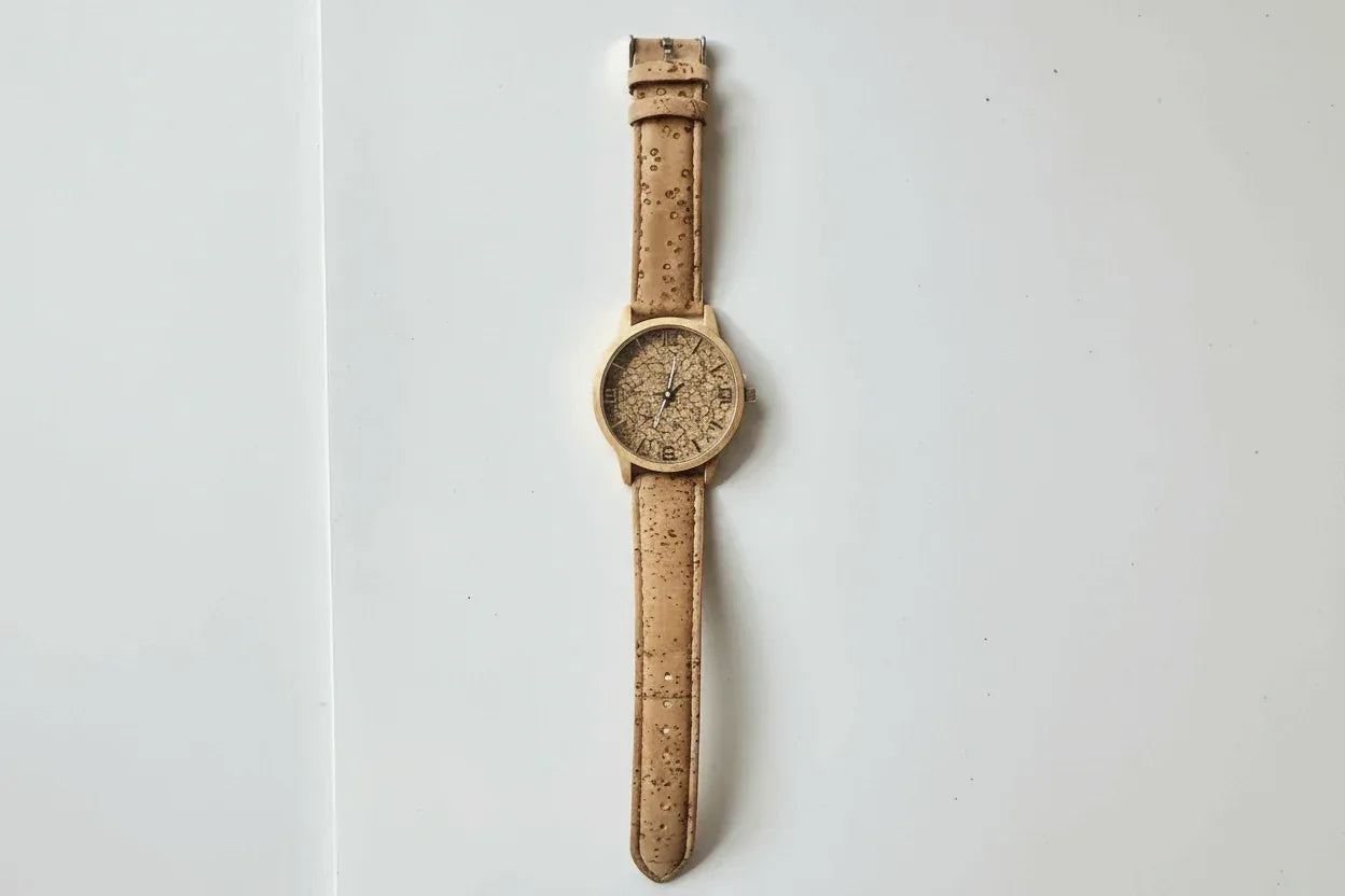 Watch with Cork Face - Brown, Green or Natural Cork Strap - The Cork Shop 
